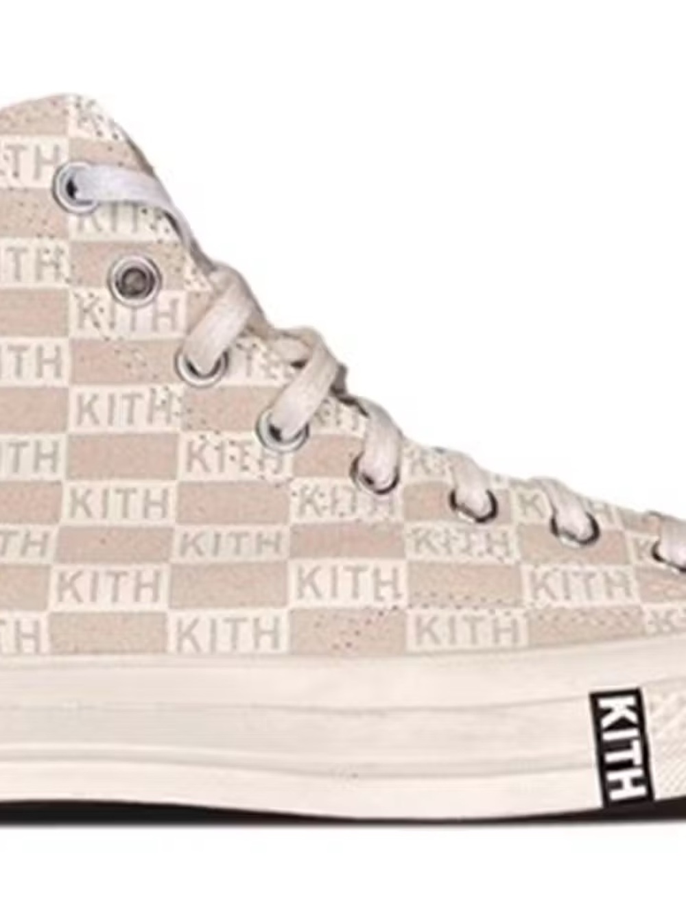 Kith Cream Checkerboard Converse High-Top Sneaker